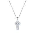 MODIAN 925 Sterling Sliver Sparkling Clear CZ Link Chain Necklace Elegant Cross Pendant Necklace For Women Fine Jewelry