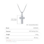 MODIAN 925 Sterling Sliver Sparkling Clear CZ Link Chain Necklace Elegant Cross Pendant Necklace For Women Fine Jewelry
