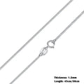 BAMOER Classic Basic O-chain Solid 925 Sterling Silver Lobster Clasp Adjustable Necklace Box Cable Chain DIY Jewelry for Women