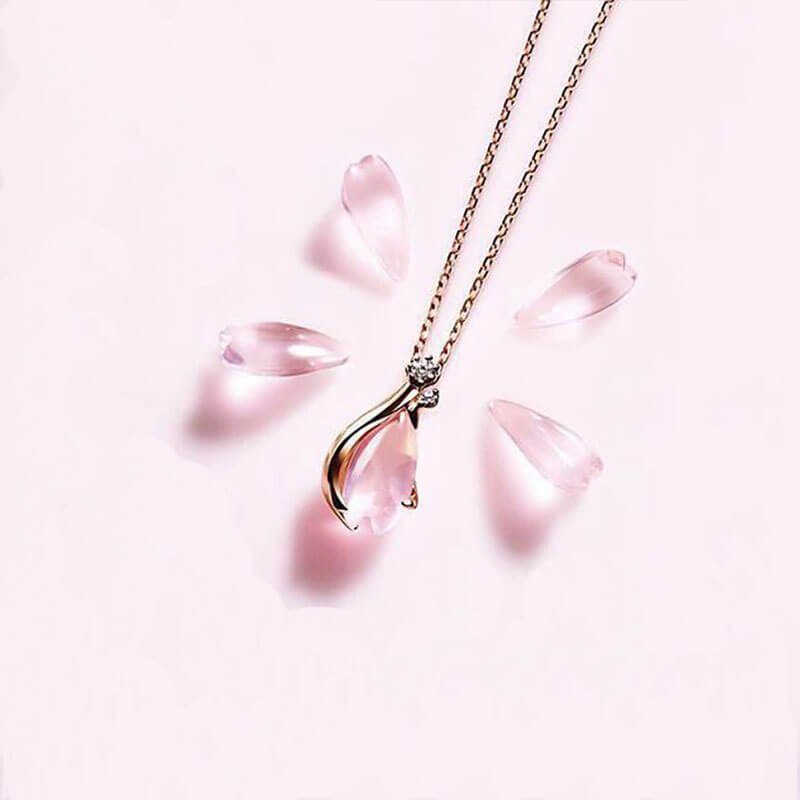 Rose quartz necklace | Nahyana