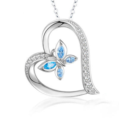 sterling silver butterfly necklace | Nahyana